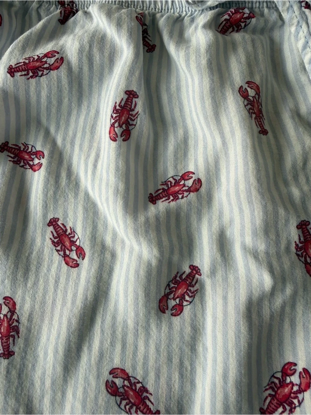 Lobster Print Pajama Set Size Small